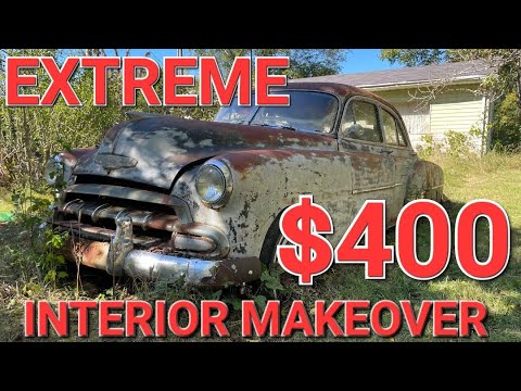 $400 budget interior makeover on a 52 Chevy!