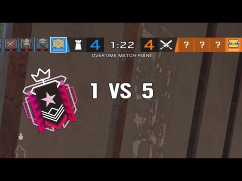 CHAMPION Overtime Match Point 1v5 Clutch - Rainbow Six Siege