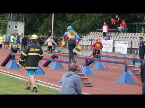 SDH Slatiny - Lucie Zachovalová - 100 m s překážkami - Krajské kolo dorostu Hradec Králové 17.6.2017