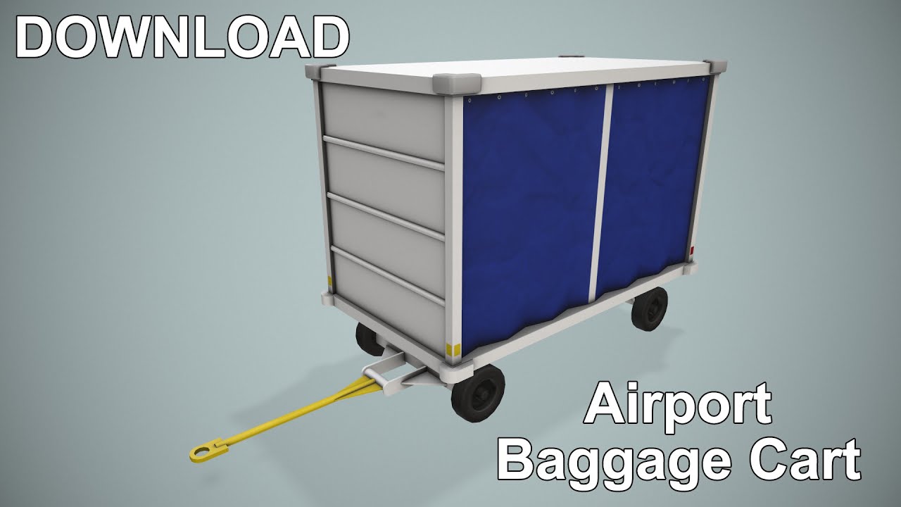 Carrinho de bagagem do aeroporto --438-- Modelo 3D