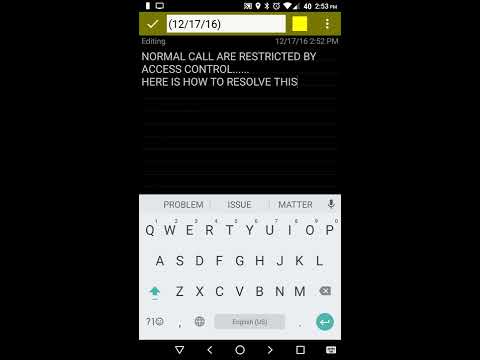 How to resolve the problem Normal call are restricted by access control