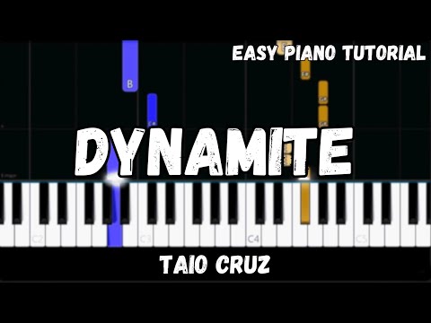 Taio Cruz - Dynamite (Easy Piano Tutorial)