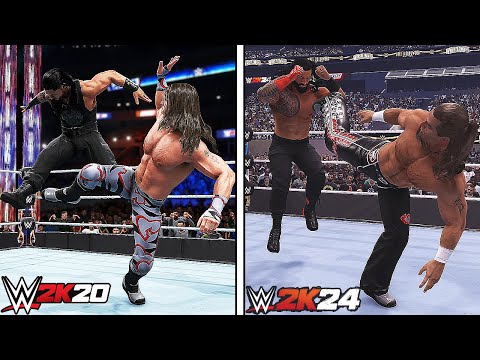 WWE 2K24 Vs. WWE 2K20 (Epic Finishers Comparison) !!!