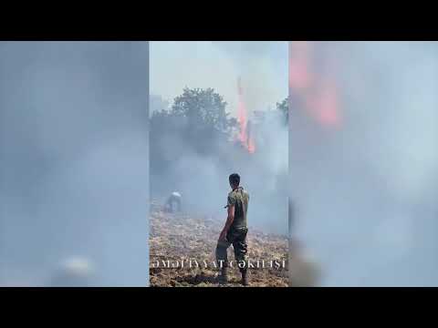 Yanğınsöndürmə əməliyyatları davam etdirilir.