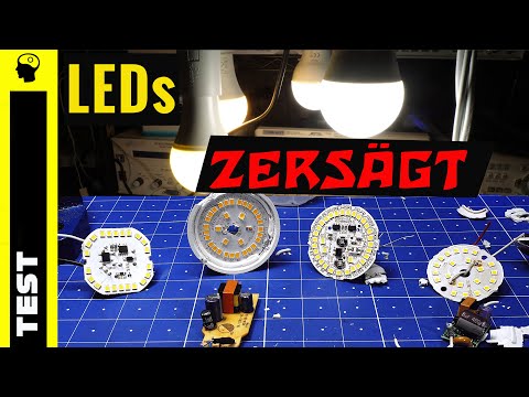 Zersägt! | LEDs 1000h getestet | E27 | Retrofit | 100W Äquivalent