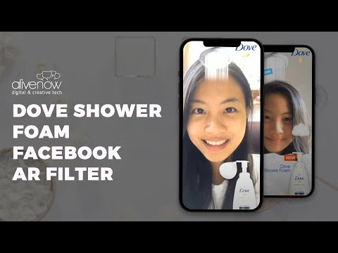 ⁣Dove Shower Foam Facebook AR Camera filter