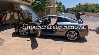 Audi s5/s4 b8.5/b8 supercharger removal