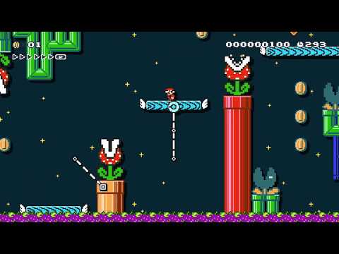 Blue Lift Athletic 青リフトアスレチック by AKUMUくん(♪) - Super Mario Maker 2 - No Commentary 1bz