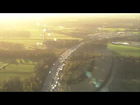BBC News   Aerial view of M25 'collapse chaos'