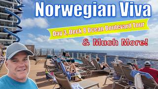 Norwegian Viva Day 3: Sea Day Vibes + Full Deck 8 Oceanfront Walkthrough! Shared Table for Dinner!
