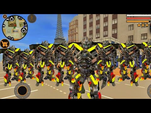 Vegas Crime Simulator (Transformer Monster Truck Enter Army Base) Robot Destroyed Military Equipment