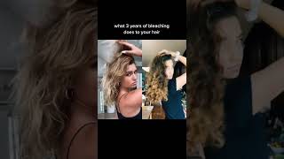 what bleaching does to your hair😭 #shorts #bleach