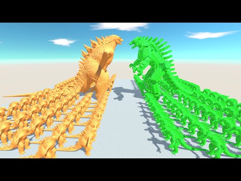 Orange Monster War - Team Godzilla 2014 Orange VS Team MechaGodzilla 2021 Green - ARBS