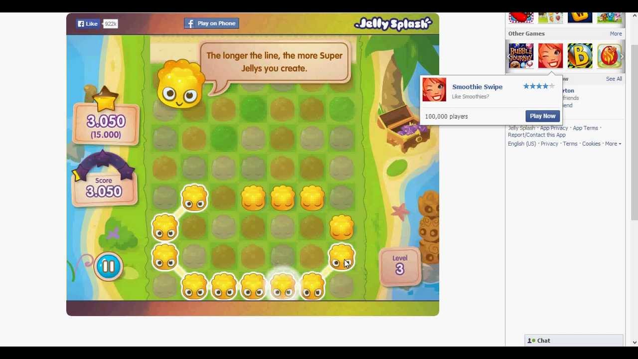 Jelly Splash Level 3 3 stars