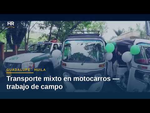 Transporte mixto en motocarros — Guadalupe, Huila | Trabajo de campo