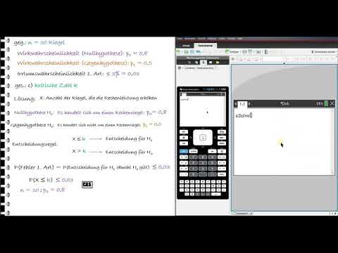 Lösungsvideo_kritische Zahl bei einem Alternativtest bestimmen (mit dem CAS-Rechner)