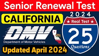 California DMV Written Test 2024 | DMV Senior Written Test 2024 | Renewal Test for Seniors