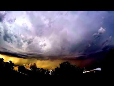 Storm time lapse with lightning