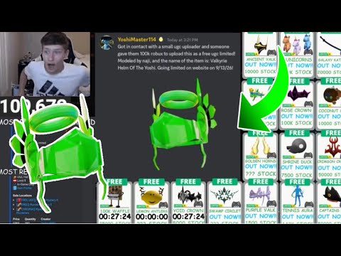 WaffleTrades Reacts To My Fake Free Ugc Limited Valk On Stream…! (ROBLOX)