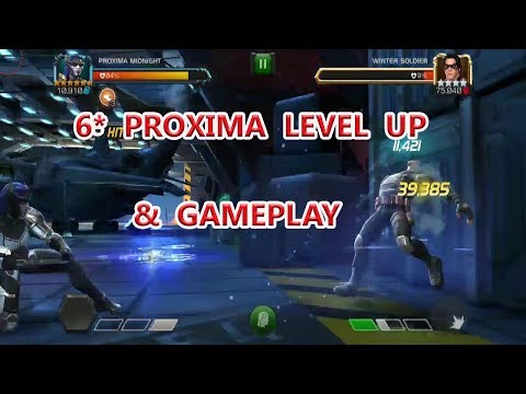 6 STAR PROXIMA MIDNIGHT LEVEL UP AND GAME PLAY marvel contest of champion