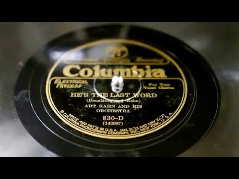 Art Kahn and his Orchestra - "He's The Last Word" (take 4)