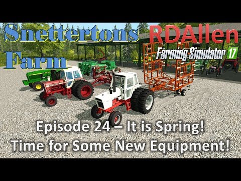 Farming Simulator 17 Snettertons E24 - Spring!  A Proper American Chisel Plow!