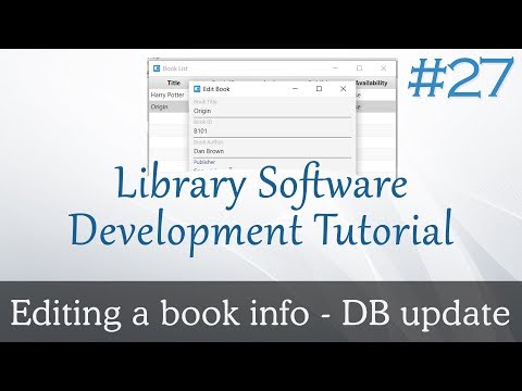 JavaFX Library Software #27 : Completing Book Edit Option - Database Part