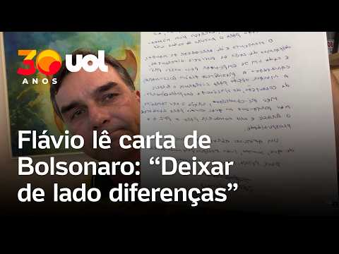Bolsonaro pede em carta para ‘deixar diferença de lado’ e Flávio agradece pelo apoio do pai