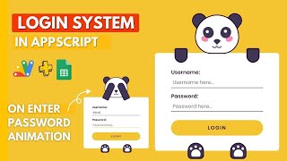 How to create Login Form using Google spreadsheet data | Animated Affects | B8