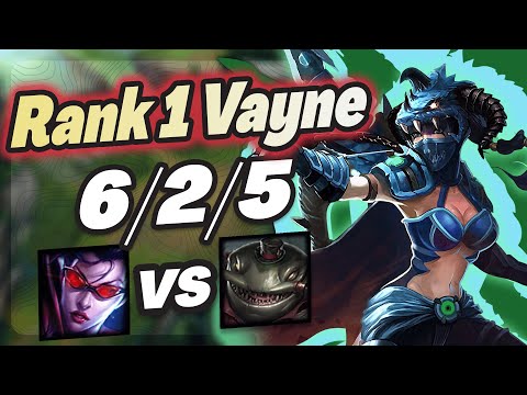 Vayne Vs Tahm Kench - Challenger Gameplay Rank 1 Vayne