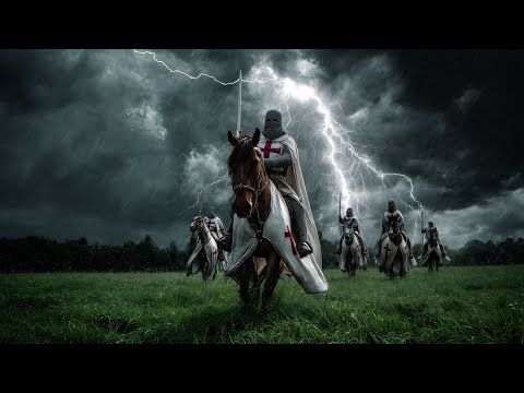 Knights Templar Chants in the Rain | Gregorian Chant & Thunderstorm Ambience