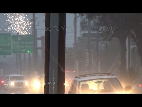 Sarasota, FL Power Flashes and Heavy Rain - 1/4/2019