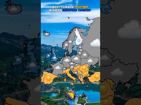 most common weather in every European country #mapping #map #europe #countrys #geography