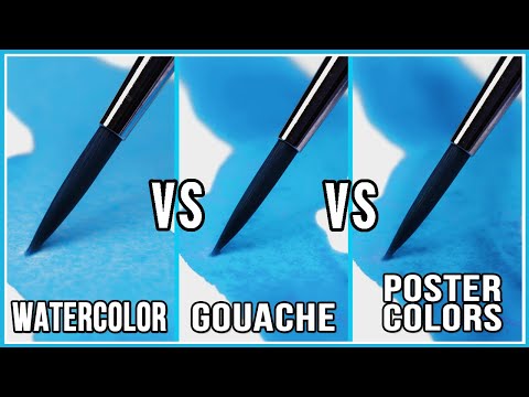What Is The Difference Between Watercolor & Gouache & Poster Colors?