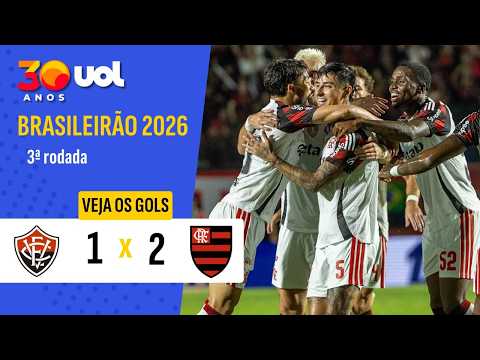 FLAMENGO APROVEITA CHANCES E VENCE O VITÓRIA NO BARRADÃO; VEJA OS GOLS DA PARTIDA