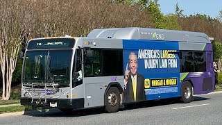 GRTC 2024 Gillig BRT CNG 2411 On Route 19 Departing Short Pump Town Centre