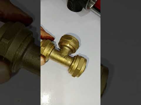 Brass 3/4 equal tee fittings, for pneumatic connections