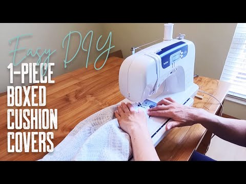 DIY Easy 1 Piece Boxed Cushion Cover Tutorial   |  Van Build Series Ep. 47