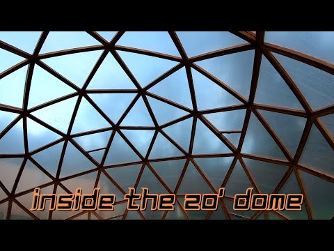 Take a look inside a 20' wooden Geodesic Dome