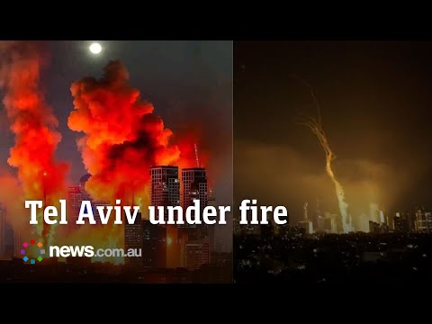 Iranian missiles rain down on Tel Aviv