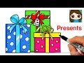 How To Draw Presents Easy Christmas Gifts