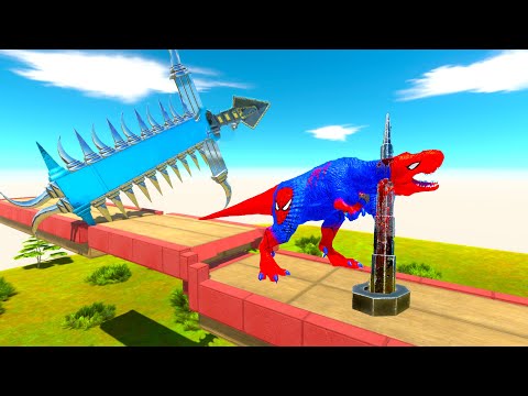 DEADLY SPIKE BLADE SPIKE BALL Trap vs ALL DINOSAURS - Animal Revolt Battle Simulator