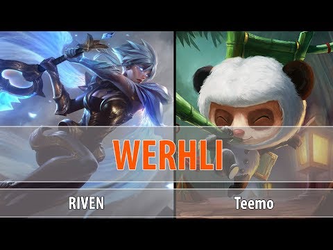 Werhli Riven vs Teemo Top -  Best Riven Play - lol Riven - S8 Preseason Ranked Gameplay