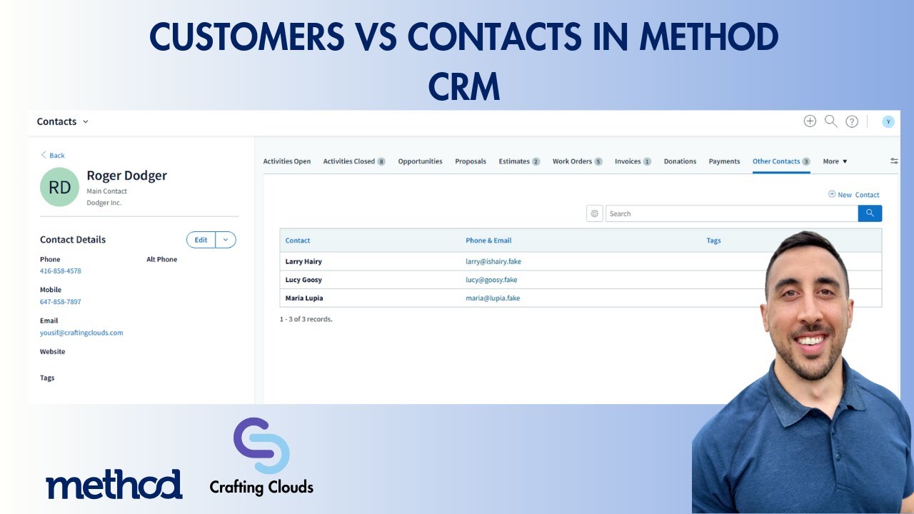Understanding Customers vs Contacts in Method CRM