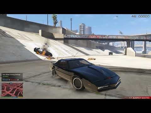 GTA V Knight Rider 2000 K.I.T.T Rampage + Epic Six Star Escape(RDE 3.1.6)