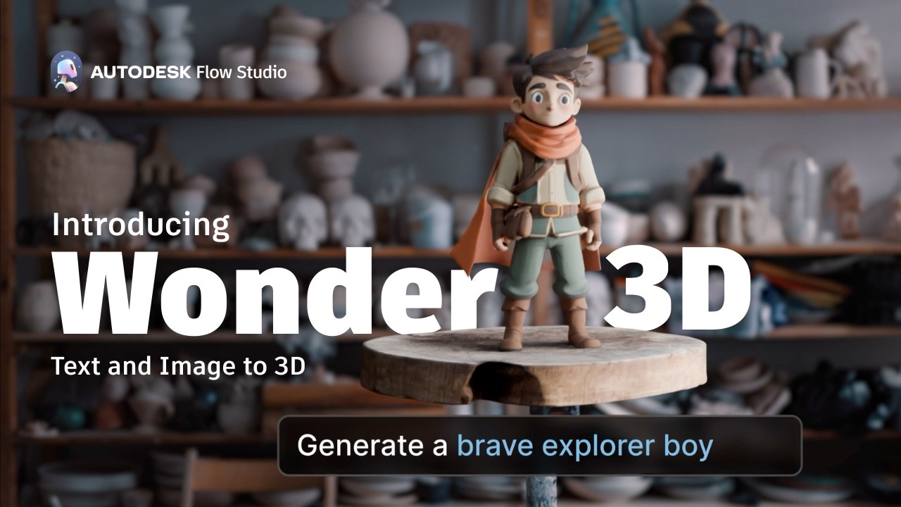 Introducing Wonder 3D | Text and Image to 3D in Autodesk Flow Studio - YouTube