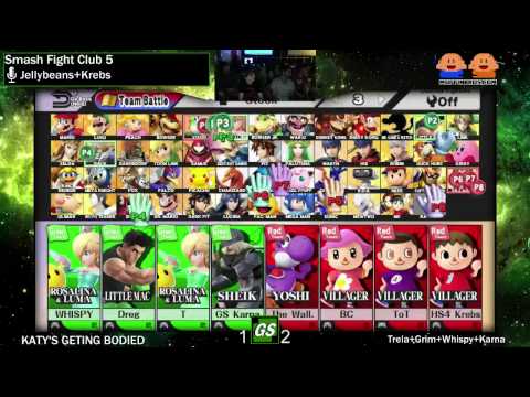 SFC5 SSB4 | 4v4 Winner's Finals | KATY'S GETTING BODIED vs Trela+Grim+Whispy+Karna