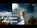 La chute impressionnante d'un skieur dans une crevasse, au cœur des Alpes