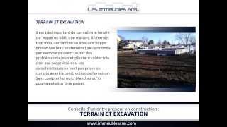 preview picture of video 'Conseils d'un entrepreneur en construction - Terrain et excavation'
