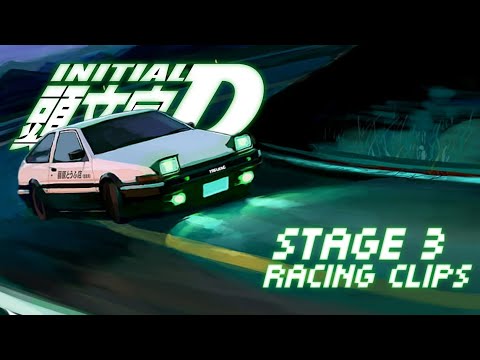 Akina's 86 vs Lan EVO III | Initial-D Stage 3 Racing 4K clips | #Initiald #Anime